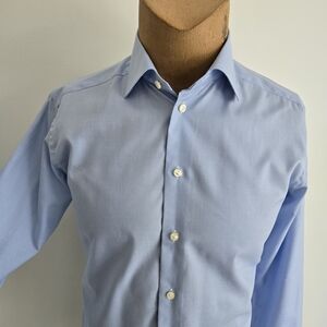 Eton Light Blue Dress Shirt with Point Collar